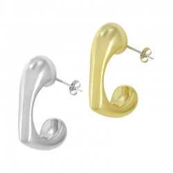 Orecchino a Cerchio in Acrilico con Cuore 32X29 mm