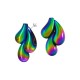 Boucles D'Oreilles en Acrylique Goutte 15 x 27 mm