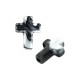Perla Acrilica a Croce Bicolore 12X16 mm Ø2 mm