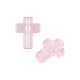 Acrylic Bead Cross Transparent 12x16mm Ø2mm