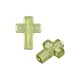 Perla Acrilica a Croce Trasparente 12X16 mm Ø2 mm