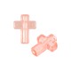 Acrylic Bead Cross Transparent 12x16mm Ø2mm