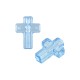 Acrylic Bead Cross Transparent 12x16mm Ø2mm
