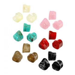Perla Acrilica Irregolare 21X16 mm Ø2.2 mm