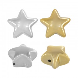 Entrepieza Acrílica Estrella 19 x 18 Mm/11 mm Ø 1,8 mm