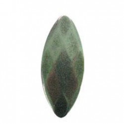 Passante Ovoidale Sfaccettato in Argentone CCB 20x44mm
