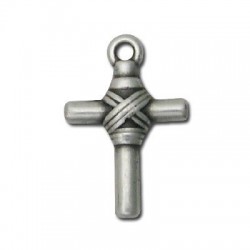 Colgante Acrílico Metalizado CCB Cruz 19x22mm