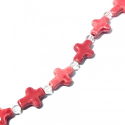 Πορσελάνινος Σταυρός 15x20mm (10 τμχ)