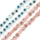 Perle Ronde Plate en Porcelaine avec œil Maléfique Émaillé 8 mm Ø1 mm
