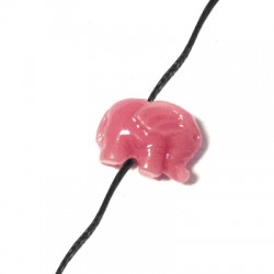 Perle en Corail Synthétique Éléphant 10 x 7 mm Ø 1.5 mm