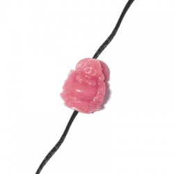 Perle de Corail Synthétique Bouddha 10 x 7 mm Ø 1.5 mm