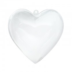 Cœur Décoratif en Polyester Pouvant S'Ouvrir 100 mm (2 Pièces/Ensemble)