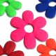 Entrepieza Acrílica Flor Efecto Goma 33mm
