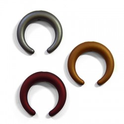 Acrylic Rubber Effect Pendant Double Horn 35x34mm Ø2mm