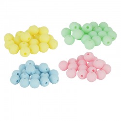 Acrylic Round Bead Rubber Effect 8mm Ø~2mm