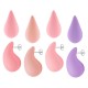 Acrylic Earring Teardrop Rubber Effect 16x30mm