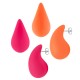 Acrylic Earring Teardrop Rubber Effect 16x30mm