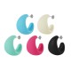 Acrylic Earring Hoop with Rubber Effect 26x27mm