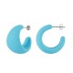 Acrylic Earring Hoop with Rubber Effect 26x27mm