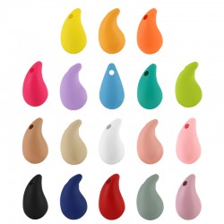 Acrylic Pendant Teardrop with Rubber Effect 17x30mm