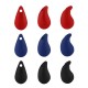 Acrylic Pendant Teardrop with Rubber Effect 17x30mm