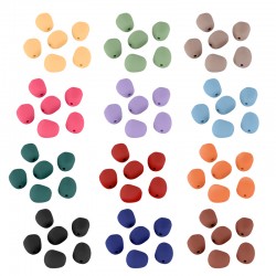 Acrylic Bead Irregular with Rubber Effect 10x12mm Ø1.6mm