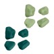 Acrylic Bead Irregular with Rubber Effect 15x19mm Ø2.2mm