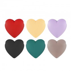 Cuenta Acrílica en Forma de Corazón con Efecto Goma 23 x 22 mm Ø 2 mmφ