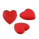 Acrylic Bead Heart with Rubber Effect 23x22mm Ø2mm