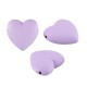 Acrylic Bead Heart with Rubber Effect 23x22mm Ø2mm