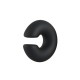 Acrylic Ear Cuff Hoop Rubber Effect 29mm/10mm