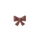 Acrylic Earring Knot Bow with Rubber Effect 22.5x19mm