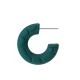 Acrylic Earring Hoop with Rubber Effect 30x27mm