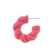 Acrylic Earring Twisted Hoop with Rubber Effect 27x23mm