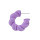 Orecchini a Cerchio Intrecciato in Acrilico con Effetto Gomma 27X23 mm