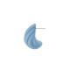 Acrylic Earring Teardrop with Rubber Effect 17x23mm