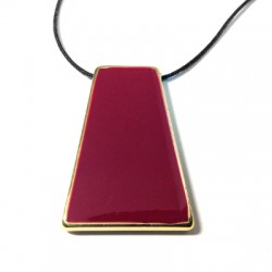 Colgante Acrílico Metalizado Esmaltado Trapecio 46x31mm (Ø 2.5mm)