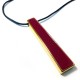 Enameled Acrylic Trapezium Pendant 52x12mm Ø2.5mm
