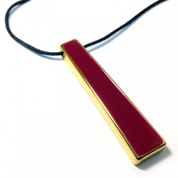 Enameled Acrylic Trapezium Pendant 52x12mm Ø2.5mm