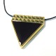 Pendentif Triangle en Acrylique Émaillé 39 x 40 mm