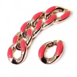 Anilla de Cadena de Acrílico con Esmalte 18x23mm