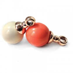 Charm in Acrilico Perla ABS 16mm con Coppetta