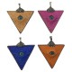 Leather Pendant Ostrich Triangle Eye 48x50mm