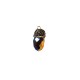Pendentif Ovale en Cristal avec Capuchon en Strass 11 x 20 mm