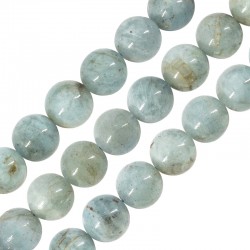 Aquamarine Bead Round 12mm Ø~1.2mm (~33pcs)