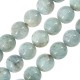 Perle D'Aigue-Marine Ronde 12 mm Ø~1.2 mm (~33 Pièces)