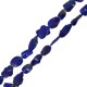 Perle Irrégulière en Lapis plat ~20 x 25 mm Ø 1.8 mm (19 Pièces)