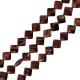 Red Tiger Eye Bead Rhombus Flat 10mm Ø~1.5mm (34pcs)