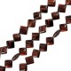 Red Tiger Eye Bead Rhombus Flat 10mm Ø~1.5mm (34pcs)