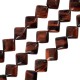 Red Tiger Eye Bead Rhombus Flat 10mm Ø~1.5mm (34pcs)